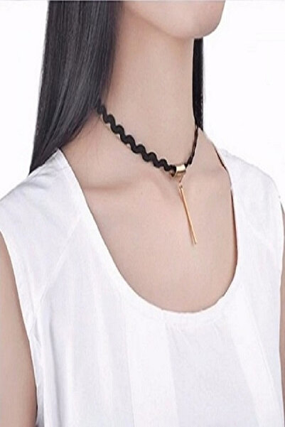 OEM Colier Choker Fashion Black Double - Colier elegant de gât - Black Delux