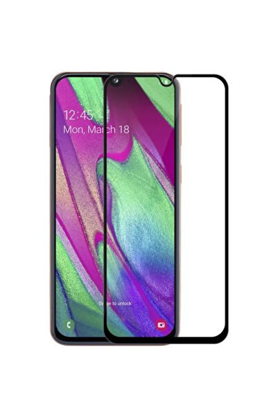 BLACK Стъклено фолио за Samsung Galaxy A40, 3D, с пълно лепене, черно