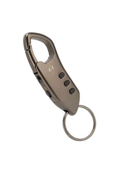 Spionescu Mini voice recorder with hidden microphone keychain, voice activation, MP3 Player, gray - SK005