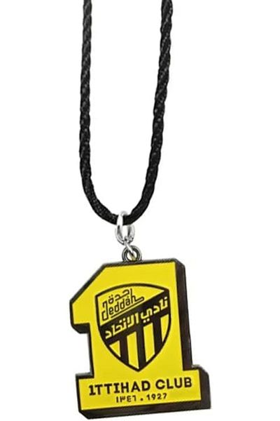 Ittihad سلسلة معدنية صغيرة أنيقة لنادي الاتحاد لكرة القدم، قطعة واحدة، إكسسوار معلق على المرآة لكرة القدم