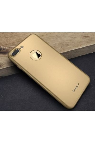OEM Husă Apple iPhone 8 Plus, FullBody iPaky Gold, acoperire completă la 360 de grade cu folie de protecție din sticlă gratuită
