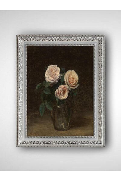 WoodyArts Gălbenele într-un borcan - Cadru alb vintage