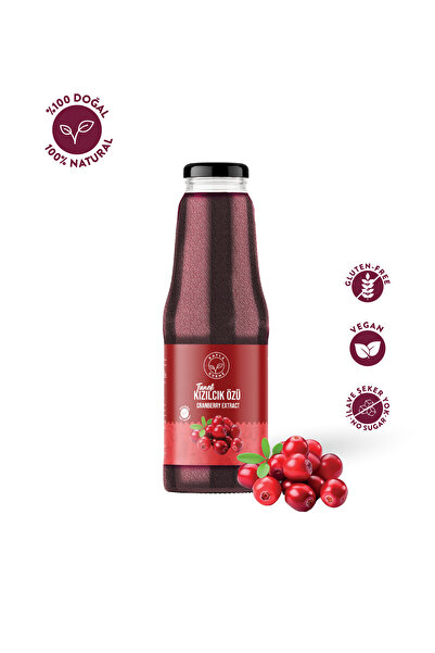 Kayla Gurme Kızılcık Özü - Meyve Taneli - Cam Şişe - Şeker İlavesiz - Katkısız