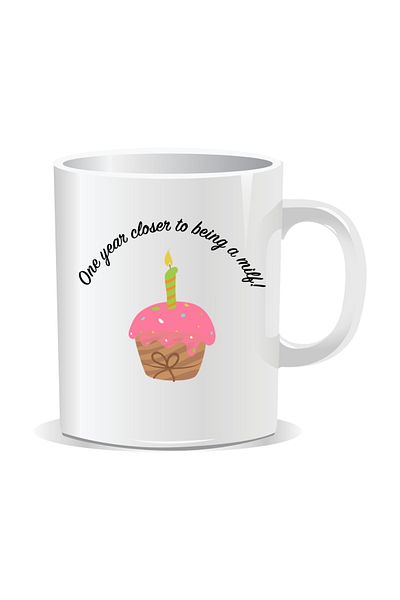 OEM Personalized mug with funny message, One year closer to being a milf - White interior