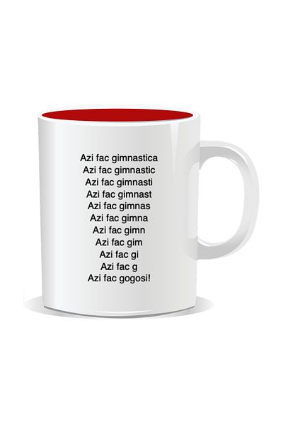 OEM Personalized mug with funny message, Today I'm making donuts - Red interior