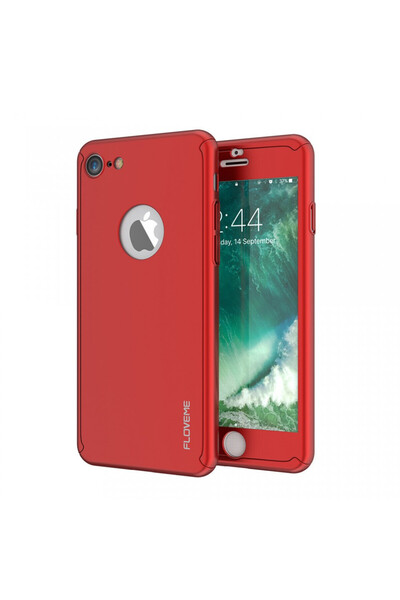 OEM Калъф за Apple iPhone 6/6S, цял корпус, червен, 360-градусово покритие с ...