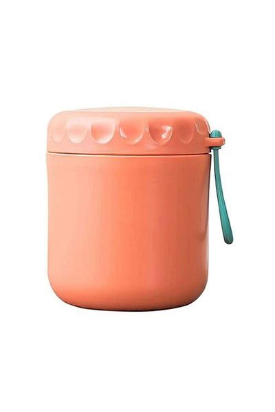 SIKS Thermal Casserole For Soup, Spoon Included, Stainless Steel, 430 Ml, Mini Thermos For Lunch