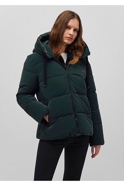 Mavi Dark Green Puffer Jacket with Hood