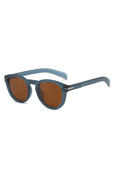 Tessero Ochelari de soare rotunzi retro vintage, culoare ramă mată, protecție UV400, unisex, Tessero, albastru