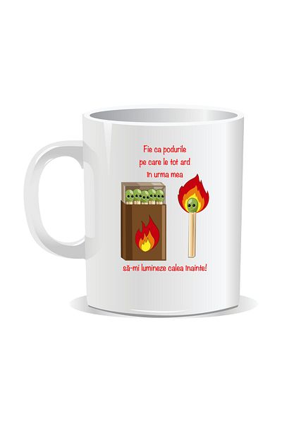 OEM Personalized mug with funny message, May the bridges I keep burning - white interior