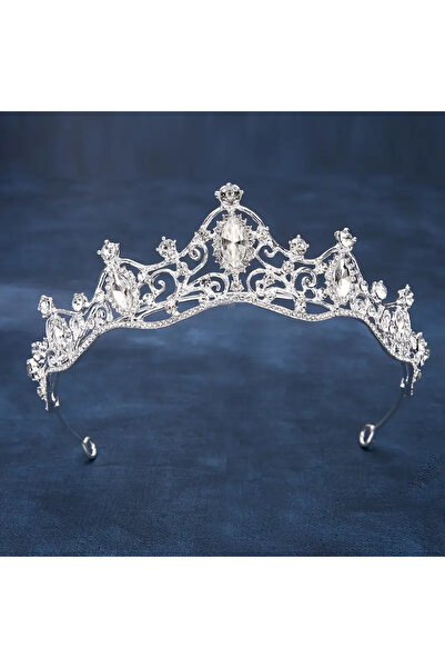 Eva Flore Elegant Crystal Stone Bridal Tiara - Crystal Crown Hair Accessory for Weddings