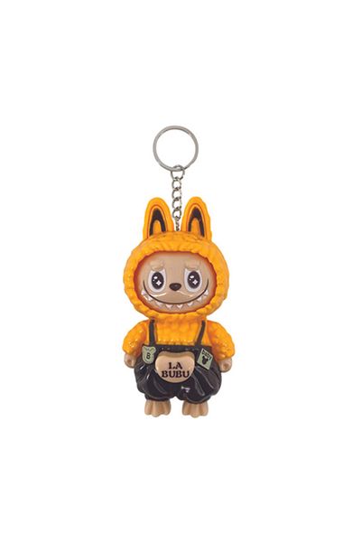 IQTENA LA BUBU Plastic Bunny Keychain – Face-Changing Expressions | Small Size 10 cm