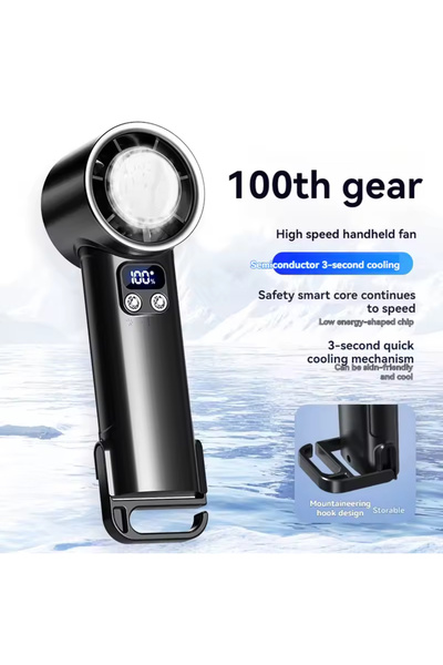 CRK TECH F16 Turbo Güçlü El Fanı 100 Seviyeli Soğutmalı Şarjlı Vantilatör Taşınabilir Fan