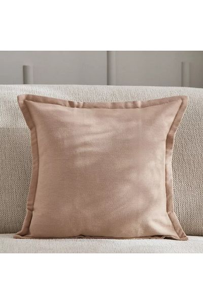 Home Box Ezra Solid Ribbed Cotton Cushion Cover – 40x40 cm