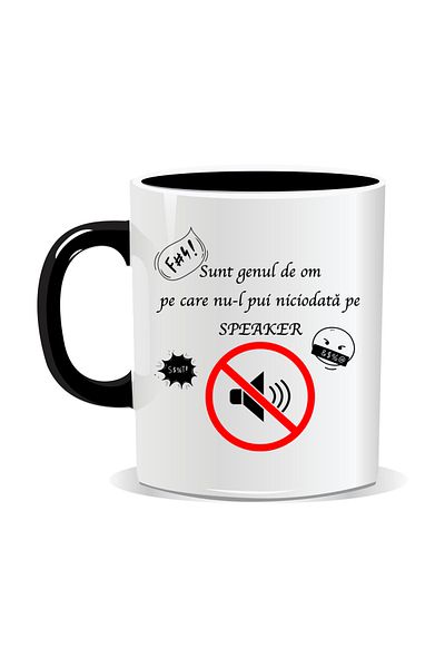OEM Personalized mug with funny message, The kind of person you don't put on speaker - Black interior