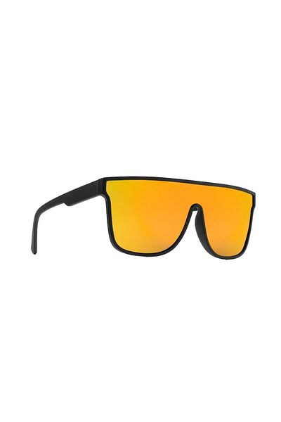 Tessero Ochelari de soare Shield Oversize cu lentilă portocalie, protecție UV400, unisex, Tessero, negri