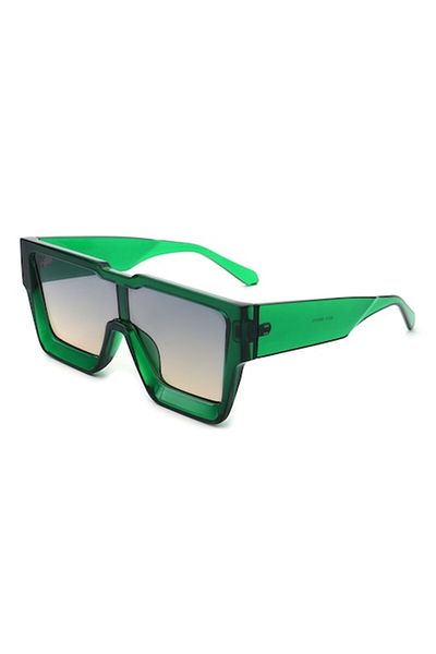 Tessero - Casual Unisex Oversized Sunglasses with UV400 Protection, Green