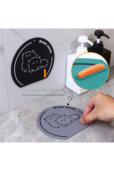 MCreative Bathroom and Kitchen Sink Anti-Odor Drain Protector Silicone Leak-Proof Pad 1Pc Green
