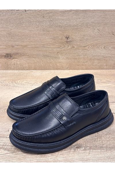 Pierre Cardin Laceless Comfy Sole Ultra Light Orthopedic Genuine Leather Casual Men's Shoes