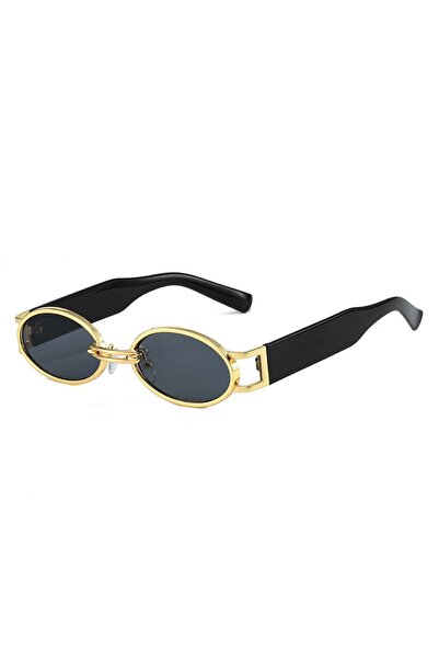 Tessero Ochelari de soare pentru femei, formă ovală, protecție UV400, model auriu