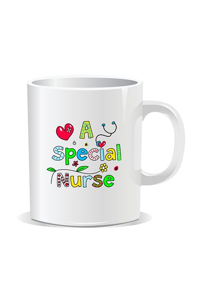 OEM Personalized mug for nurses, A special nurse - White interior
