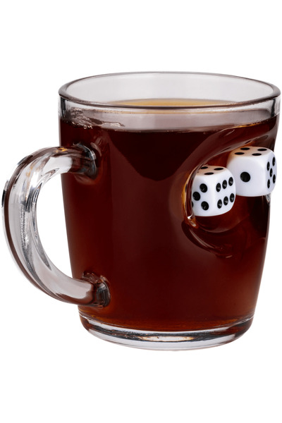 Bellore Backgammon Cup with Dice Tea Coffee Cup Mug with Dice 340Cc