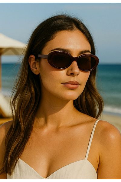 Lexi Bella Alena Brown Women's Sunglasses Black Frame Uv 400 Protection Ce Certificated Sunglasses