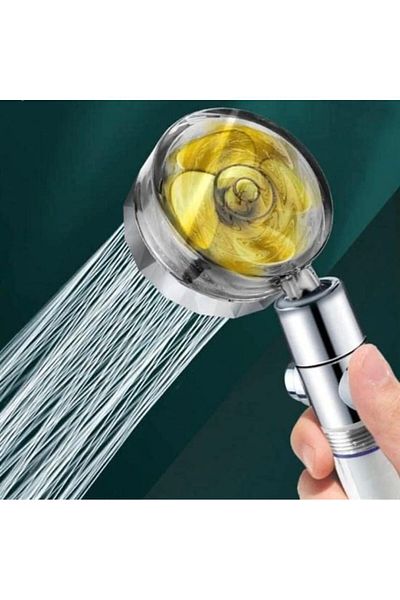 STOREMAX MU-ARTSHOP Turbo Propeller 360 μοιρών περιστροφική κεφαλή ντους με κουμπί εκκίνησης και διακοπής - Αποτελεσματικό μασάζ