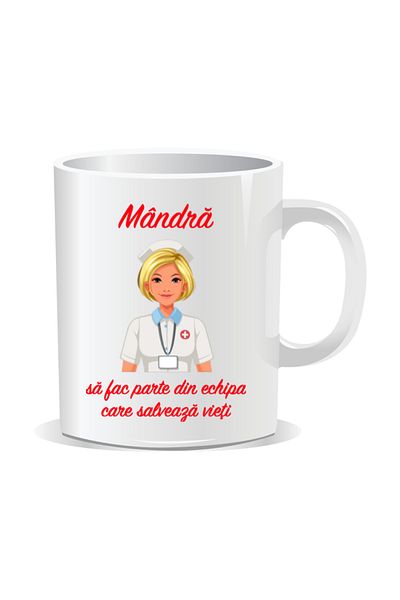 OEM Personalized mug for nurses, I want to be part of the team - white interior
