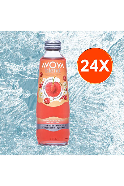 AVOYA Blend Limon ve Vişne Aromalı Maden Suyu 200 ML x 24 Adet