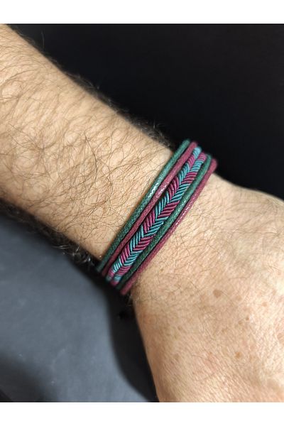 enyatakı Ethnic model original leather rope bracelet