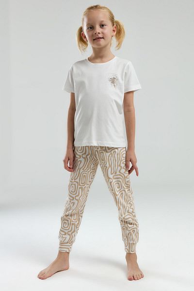 Arnetta 3303 Waiter Girl Patterned Crew Neck Shorts Short Sleeve Pajama Set