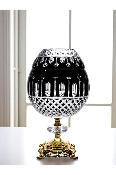 Akden Kristal Crystal Cutting Decor Lina XL Czech Al Tableware Napkin Holder