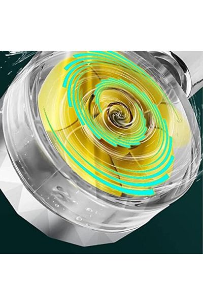 MCreative Turbo propeller and filtered water saving 360 degree rotatable adjustable pressure shower head