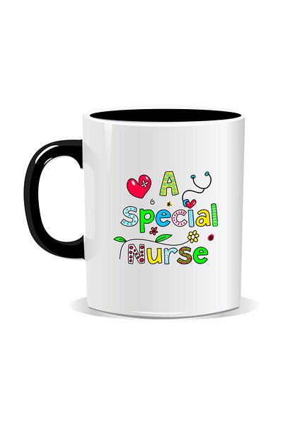 OEM Personalized mug for nurses, A special nurse - Black interior