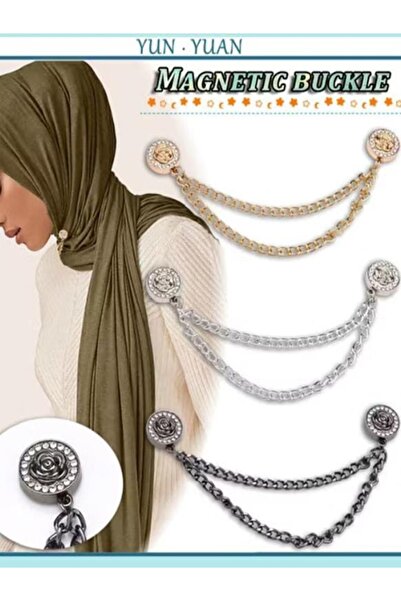 Shisa Jewel Siyah En Güçlü Manyetik Kuvvete Sahip Düğme Manyetik Çıtçıt Klipsleri | (81)