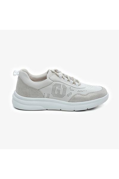 Greyder 34590 Off-White Genuine Leather Women's Sports Shoes
