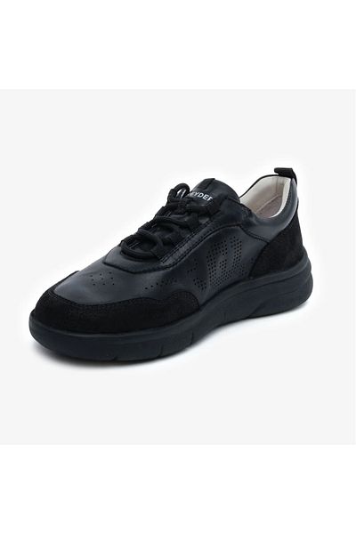 Greyder 34590 Black Genuine Leather Women's Sports Shoes