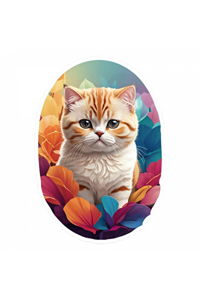 INOVATIX Set de 8 bucăți, autocolant pisică exotică cu păr scurt, INOVATIX®. ...