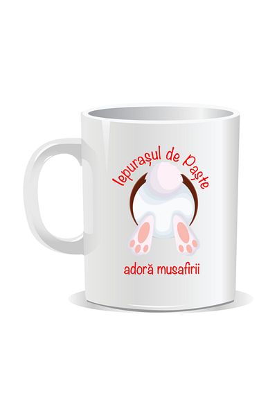 OEM Personalized Easter mug, Easter Bunny loves guests - White interior