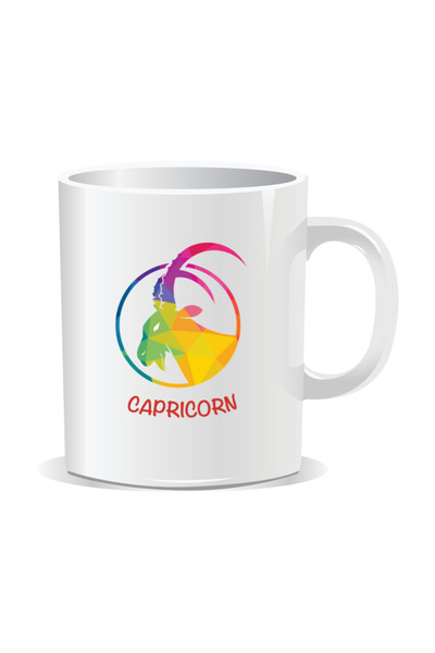 OEM Cana personalizata cu zodiac, Semn zodiacal Capricorn - Interior alb