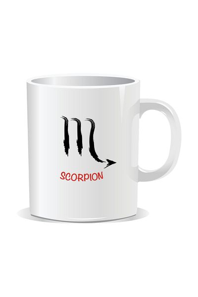 OEM Personalized mug with zodiac sign, Scorpio - White interior