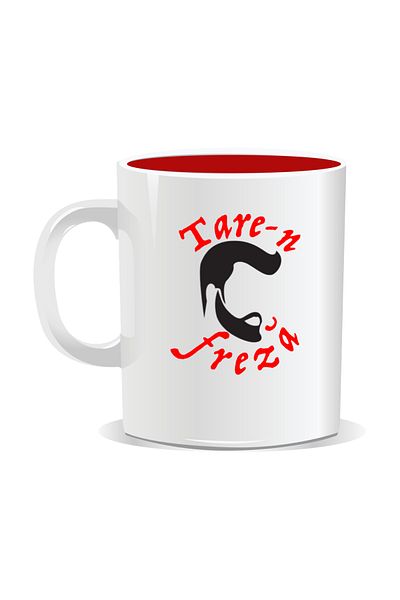 OEM Personalized mug with "tare" message, Tare-n-fresa - Red interior