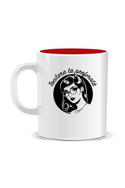 OEM Personalized mug with messages for nerds, Your favorite nerd - Red interior