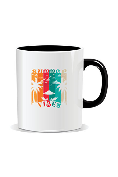 OEM Cana personalizata cu mesaje de vara, Summer Vibes 9 - Interior negru