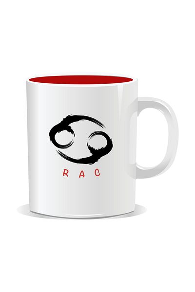 OEM Personalized mug with zodiac sign, Cancer - Red interior