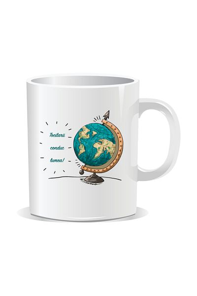 OEM Personalized mug with messages for nerds, Nerds rule the world - White interior