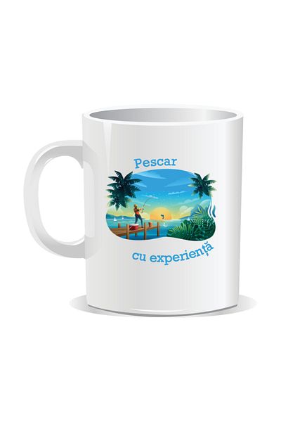 OEM Personalized mug with message for fishermen, Experienced fisherman - White interior