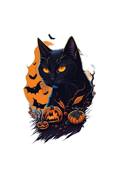 INOVATIX Set de 8 bucăți, autocolant cu ochi strălucitori de pisică de Hallow...