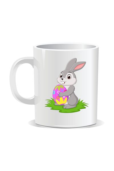 OEM Personalized Easter mug, Bunny with an egg - White interior
